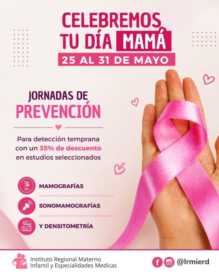 Instituto Regional Materno Infantil y Especialidades Médicas lanza jornadas de prevención por el Día de las Madres